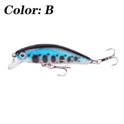 1Pcs 5.5cm 6g Fishing Lures Quality Minnow Lure 3D Eyes Plastic Artificial Hard Bait Pesca Jig Sink Slowly Wobblers Crankbait