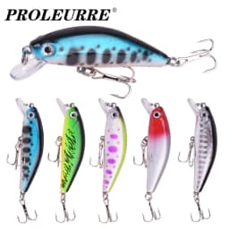 1Pcs 5.5cm 6g Fishing Lures Quality Minnow Lure 3D Eyes Plastic Artificial Hard Bait Pesca Jig Sink Slowly Wobblers Crankbait