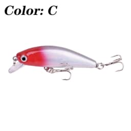 1Pcs 5.5cm 6g Fishing Lures Quality Minnow Lure 3D Eyes Plastic Artificial Hard Bait Pesca Jig Sink Slowly Wobblers Crankbait