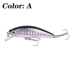 1Pcs 5.5cm 6g Fishing Lures Quality Minnow Lure 3D Eyes Plastic Artificial Hard Bait Pesca Jig Sink Slowly Wobblers Crankbait
