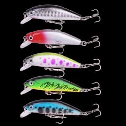 1Pcs 5.5cm 6g Fishing Lures Quality Minnow Lure 3D Eyes Plastic Artificial Hard Bait Pesca Jig Sink Slowly Wobblers Crankbait