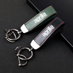 Premium material leather motorcycle key ring chain for Aprilia Racing GPR RSV4 RS125 RS250 with logo car Accessories