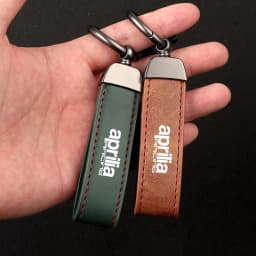 Premium material leather motorcycle key ring chain for Aprilia Racing GPR RSV4 RS125 RS250 with logo car Accessories