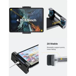 Car Holder For 4.7-13 in Tablet & Phone Holder Back Seat Headrest Mounting Holder Accessories iPad Pro 12.9''