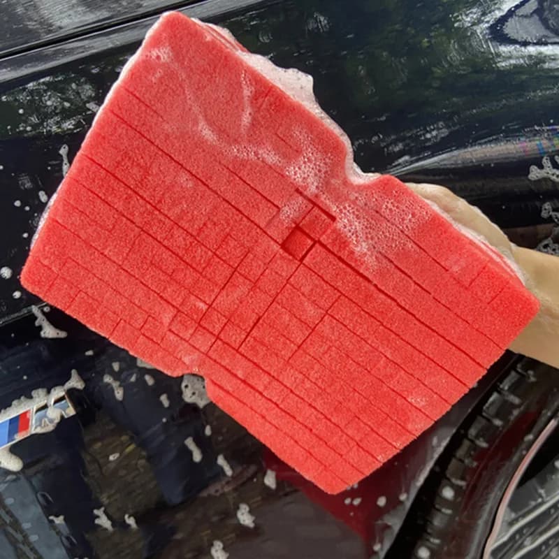Large Size Car Washing Sponge Block Cross Cut Soft Grid Foam Sponges Strong Water Absorption Home Car Wash Tool Cleaning Brushe