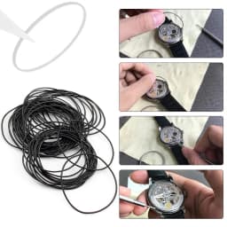 200Pcs Watch Back Case Rubber Waterproof O-Ring Gasket Repair Tools for Watchmaker Thickness 0.5Mm/0.6Mm High End Boxed