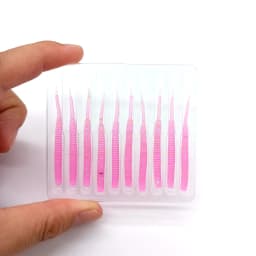 DUODUOYU 10PCS /LOT Small Soft Fishing Lure 0.4g/40mm Wobbler Artificial Needle Tail Silicone Lure Worm Bait Fishing Tackle