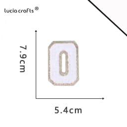 A-Z White Chenille Letter Patches Towel Sequins Clothing Patch Clothes Sew on Applique DIY Garment Hat Decor