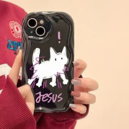 Curly Cat Fundas for Samsung S24 Ultra S23 Plus FE Galaxy A55 A54 A35 A53 A31 A03 A34 A53 A52 A32 A14 A15 A25 A24 A23 A04 Case