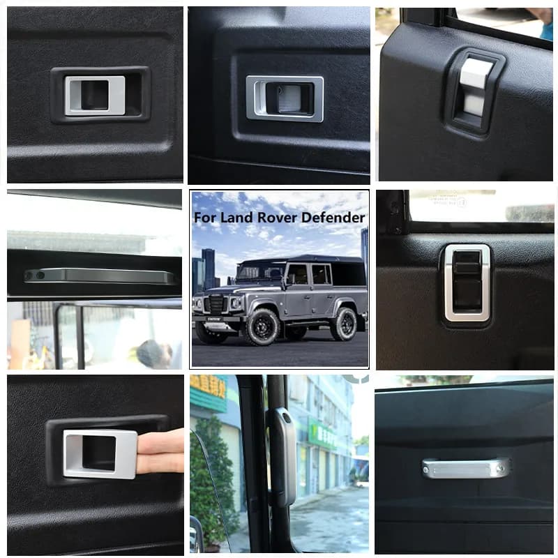 For Land Rover Defender 90 110 2004-18 Aluminum Alloy Car Door Inner Door Bowl Door Handle Decoration Replacement Accessories