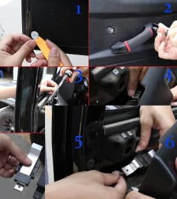 For Land Rover Defender 90 110 2004-18 Aluminum Alloy Car Door Inner Door Bowl Door Handle Decoration Replacement Accessories