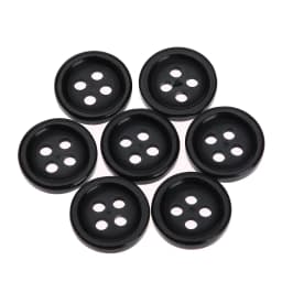 100pcs Black Sewing Buttons 4 Holes 10MM Round Resin Buttons Fit for Sewing Clothes Scrapbook CraftClothes Sewing Accessories