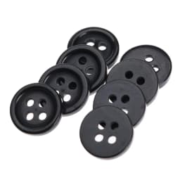 100pcs Black Sewing Buttons 4 Holes 10MM Round Resin Buttons Fit for Sewing Clothes Scrapbook CraftClothes Sewing Accessories