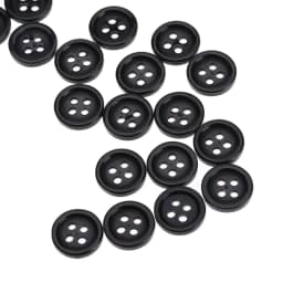 100pcs Black Sewing Buttons 4 Holes 10MM Round Resin Buttons Fit for Sewing Clothes Scrapbook CraftClothes Sewing Accessories