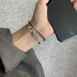 Mewanry Silver Color Lock Knot Bracelet for Women Vintage INS Fashion Simple Personality Party Jewelry Gifts Wholesale