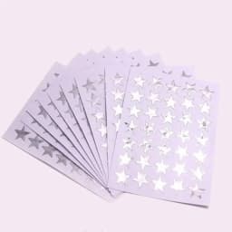 10 sheets Stationery Stickers Golden Silvery Star DIY Journal Notebook Decor Student Award School Supplies