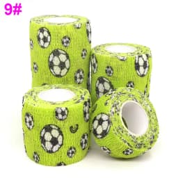 Sports Printed Elastic Adhesive Bandage Athletic Tape Colorful Self Wrap Tape for Tattoo Finger Joint Decoration Pet First Aid