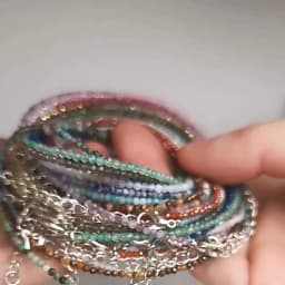 Natural Stone Lapis Lazuli Olivine Tourmaline 2mm Round Section Mini Necklaces Bracelet Are Suitable for Men and Women Gifts