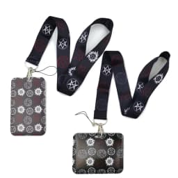Supernatural SPN Creative Lanyard Card Holder Student Hanging Neck Phone Lanyard Badge Subway Access Card Holder Accessories