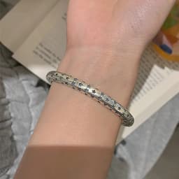 Foxanry Silver Color Opening Brcacelet Bangles for Women INS Fashion Vintage Punk Stars Party Jewelry Gifts Wholesale