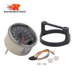 12V/24V Universal 85mm Speedometer 220km/h Speed Gauge Meter With White/Amber Backlight With LCD For Car Truck Boat Motor IP67