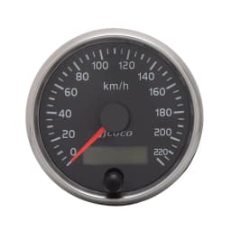12V/24V Universal 85mm Speedometer 220km/h Speed Gauge Meter With White/Amber Backlight With LCD For Car Truck Boat Motor IP67