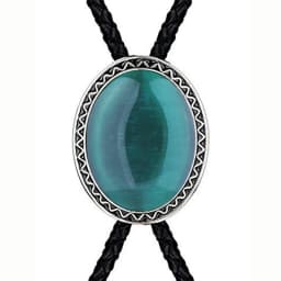 Natural Stone Scorpion Bolo Tie for Man Indian Cowboy Western Cowgirl Leather Rope Zinc Alloy Necktie