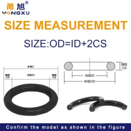 NBR O Ring Seal Gasket Thickness CS3.1mm OD10-190mm Wear Resistant Automobile Petrol Nitrile Rubber O-Ring Waterproof Black.-.