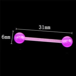 10/20PC Plastic Tongue Piercing Mix Color Luminous Barbell Bars Piercing Tongue Rings Fashion Sex Body Jewelry for Women Jewelry