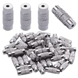 20pcs 12x4mm Brass Screw Clasps Barrel Clasps Cord End Caps Jewelry End Tips Connectors for Bracelet Necklace Making Accessories