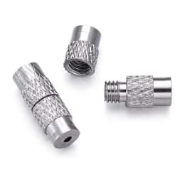 20pcs 12x4mm Brass Screw Clasps Barrel Clasps Cord End Caps Jewelry End Tips Connectors for Bracelet Necklace Making Accessories