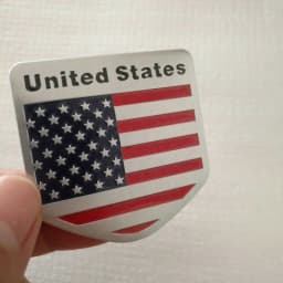 Aluminum Alloy Shield Styling United States Of America National Emblem Decals American USA Flags Car Window Decor Stickers 5x5cm