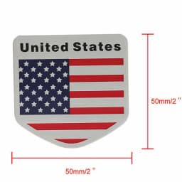 Aluminum Alloy Shield Styling United States Of America National Emblem Decals American USA Flags Car Window Decor Stickers 5x5cm