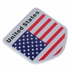 Aluminum Alloy Shield Styling United States Of America National Emblem Decals American USA Flags Car Window Decor Stickers 5x5cm