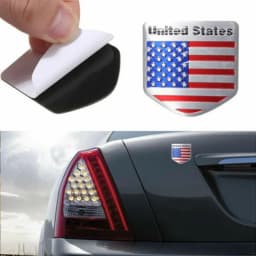 Aluminum Alloy Shield Styling United States Of America National Emblem Decals American USA Flags Car Window Decor Stickers 5x5cm