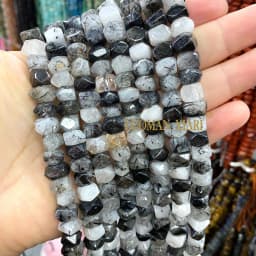 Wholesale 100% Natural Amethysts Lemon Citrines Prehnite Mix Wheel Faceted Stone Beads For Jewelry Making DIY Bracelet 6-11MM