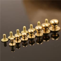 10pcs Solid Brass Sam Browne Style ball Rivets Sam Brown Button Round Head Ball Post Studs Buckle DIY Leather Craft Accessories