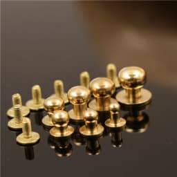 10pcs Solid Brass Sam Browne Style ball Rivets Sam Brown Button Round Head Ball Post Studs Buckle DIY Leather Craft Accessories