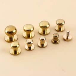 10pcs Solid Brass Sam Browne Style ball Rivets Sam Brown Button Round Head Ball Post Studs Buckle DIY Leather Craft Accessories