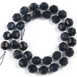 Natural Faceted Dark Blue Sapphire Stone Beads Olive Shape Loose Spacer Beads For DIY Jewelry Making Bracelet Accessories 15''