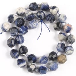 Natural Faceted Dark Blue Sapphire Stone Beads Olive Shape Loose Spacer Beads For DIY Jewelry Making Bracelet Accessories 15''