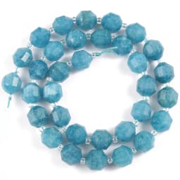 Natural Faceted Dark Blue Sapphire Stone Beads Olive Shape Loose Spacer Beads For DIY Jewelry Making Bracelet Accessories 15''