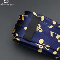 Classic Fashion Men's Music Tie Holiday Festival Printed Piano Guitar Smiling Face Polyester 5cm Width Black Wihte Necktie Gift