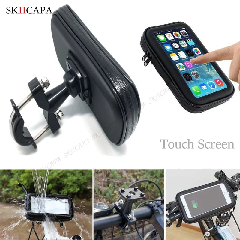 Bicycle Motorcycle Phone Holder Waterproof Phone Bag For Samsung Galaxy S20 S21 Ultra M51 S9 Mobile Stand Support Scooter Cover