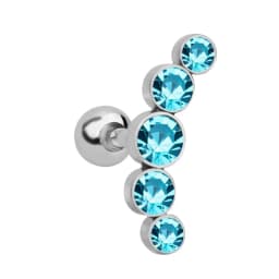 1PC Cartilage Earring for Women Stainless Steel Crystal CZ Flower Helix Ear Studs Punk Ear Piercing 16G Tragus Conch Bar Jewelry