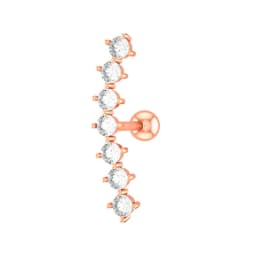 1PC Cartilage Earring for Women Stainless Steel Crystal CZ Flower Helix Ear Studs Punk Ear Piercing 16G Tragus Conch Bar Jewelry