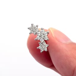 1PC Cartilage Earring for Women Stainless Steel Crystal CZ Flower Helix Ear Studs Punk Ear Piercing 16G Tragus Conch Bar Jewelry
