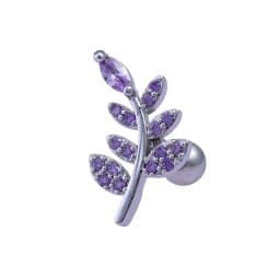 1PC Cartilage Earring for Women Stainless Steel Crystal CZ Flower Helix Ear Studs Punk Ear Piercing 16G Tragus Conch Bar Jewelry