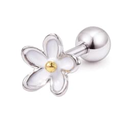 1PC Cartilage Earring for Women Stainless Steel Crystal CZ Flower Helix Ear Studs Punk Ear Piercing 16G Tragus Conch Bar Jewelry