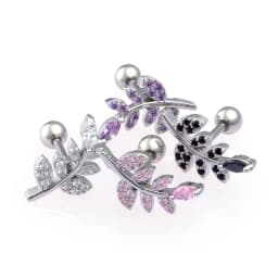 1PC Cartilage Earring for Women Stainless Steel Crystal CZ Flower Helix Ear Studs Punk Ear Piercing 16G Tragus Conch Bar Jewelry